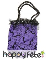 Sac à main chauve-souris violet pour Halloween