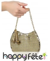 Sac à main disco recouvert de sequins dorés