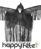 Squelette ange noir à suspendre de 50cm