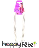 Sautoir blanc, belle epoque