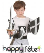 Set bouclier, épée et hache médiévale en plastique, image 2