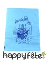 Sac bleu imprimé Soir de fête