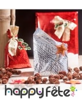 Sac cadeau argenté de 35 x 50cm