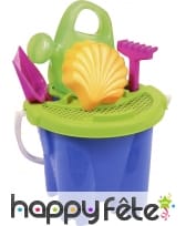 Seau chateau avec accessoires et arrosoir de plage