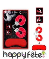 Set coquin avec menottes dés et loup pour adulte