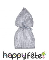 Sac cadeau blanc argenté en tissu