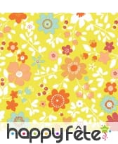 Serviettes colorées et fleuries