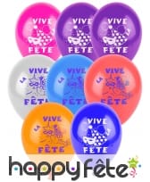 Sachet de 10 Ballons vive la fête