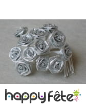 Sachet de 12 petites roses en lurex, décoratives, image 1