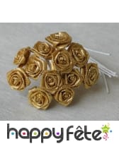 Sachet de 12 petites roses en lurex, décoratives, image 2