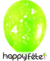 Sachets de 10 ballons chiffre 4