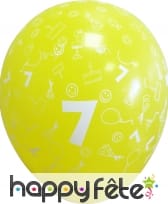 Sachets de 10 ballons chiffre 7