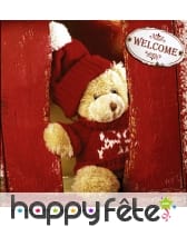 Sachet de 20 serviettes ourson welcome