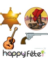 Set de 4 décorations du Western