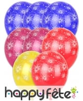 Sachet de 8 Ballons motif feux d'artifice