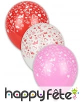 Sachet de 8 Ballons motifs petits coeurs