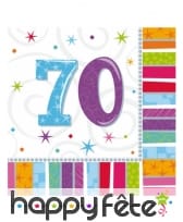 Serviettes d'anniversaire avec âge imprimé, image 2