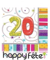 Serviettes d'anniversaire avec âge imprimé, image 6