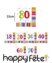 Serviettes d'anniversaire avec âge imprimé