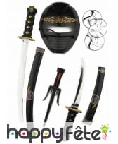 Set d'armes et accessoires de ninja pour enfant