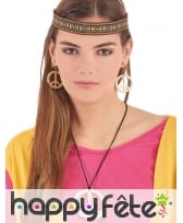 Set de bijoux peace and love et bandeau, image 1