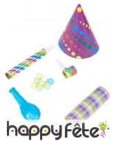 Sachet de cotillons colorés pour 1 personne