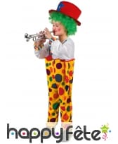 Salopette de clown multicolore pour enfant, image 2