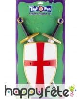 Set de chevalier avec bouclier et epees, image 1