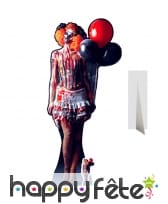 Silhouette de clownette diabolique taille réelle