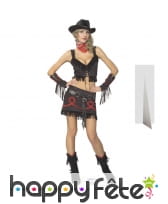 Silhouette de cow-girl en carton plat