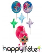 Set de déco Shimmer and Shine pour gâteau de 8 cm