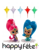 Set de déco Shimmer and Shine pour gâteau de 8cm