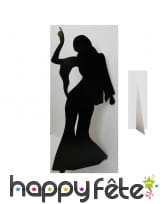 Silhouette de danseuse disco en carton plat