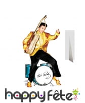 Silhouette de Elvis en concert, carton plat