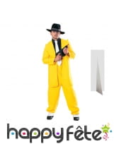 Silhouette de gangster jaune taille réelle