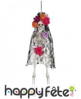 Squelette de lady calavera Dia de los muertos, 40cm