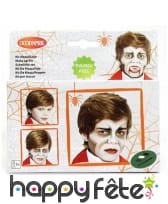 Set de maquillage de vampire pour enfant, à l'eau