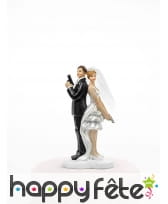 Silhouette de Mari&eacute;s agents secrets pour g&acirc;teau, image 3