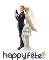 Silhouette de Mari&eacute;s agents secrets pour g&acirc;teau