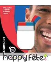 Stick de maquillage rouge et bleu