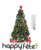 Sapin de Noël en carton plat décoré