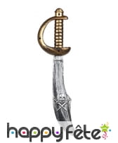 Sabre de pirate effet vieilli et tête de mort, image 2