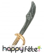 Sabre de pirate effet vieilli et tête de mort