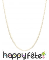 Sautoir de perles blanches en plastique, image 1