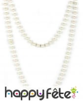 Sautoir de perles blanches nacrées, image 2