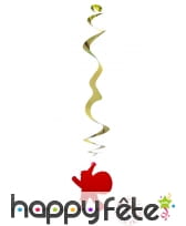 Silhouette de père Noël sur suspensions, par 6