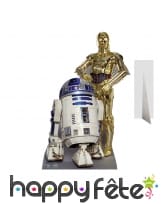 Silhouette de R2-D2 et C3-po en carton plat