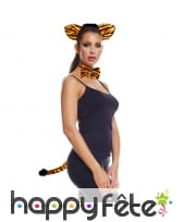 Set de tigre de luxe. Noeud, queue et serre tète