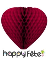 Suspension en coeur bordeaux