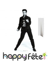 Silhouette Elvis Presley rock noir et blanc